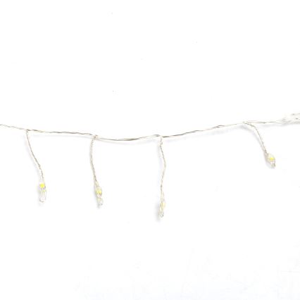 Aigostar - Catena luminosa natalizia LED da esterno 300 LED/8 funzioni 3xAA 9,3m IP44 bianco caldo