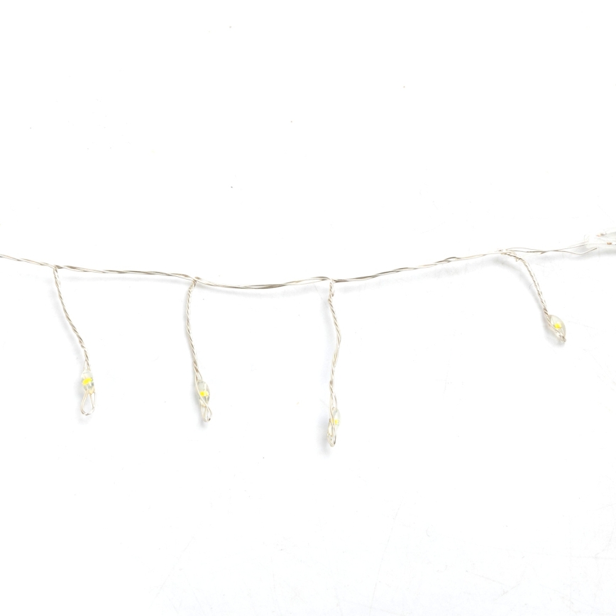 Aigostar - Catena luminosa natalizia LED da esterno 300 LED/8 funzioni 3xAA 9,3m IP44 bianco caldo