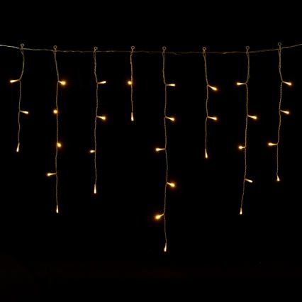 Aigostar - Catena luminosa natalizia a LED per esterni 300xLED/8 funzioni 3xAA 18x0,6 m IP44 bianco caldo