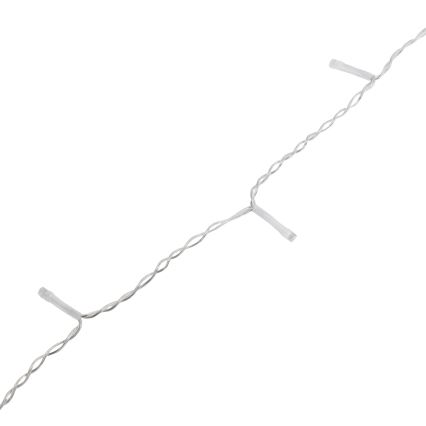 Aigostar - Catena luminosa natalizia a LED per esterni 300xLED/8 funzioni 3xAA 18x0,6 m IP44 bianco caldo