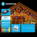 Aigostar - Catena luminosa natalizia LED da esterno 400xLED/8 funzioni 23x0,4m IP44 multicolore
