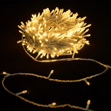 Aigostar - Catena luminosa natalizia LED da esterno, 600 LED, 30 m, IP44, bianco caldo