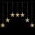 Aigostar - Catena luminosa natalizia LED da esterno 70 LED 1,2 x 1 m IP44, bianco caldo, a forma di stelle