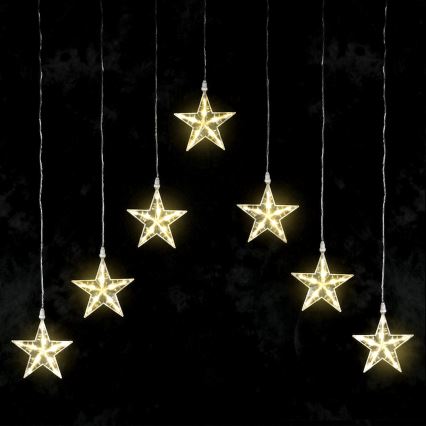 Aigostar - Catena luminosa natalizia LED da esterno 70xLED/230V 1,2x1m IP44 bianco caldo stelle