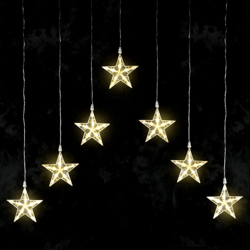Aigostar - Catena luminosa natalizia LED da esterno 70xLED/230V 1,2x1m IP44 bianco caldo stelle