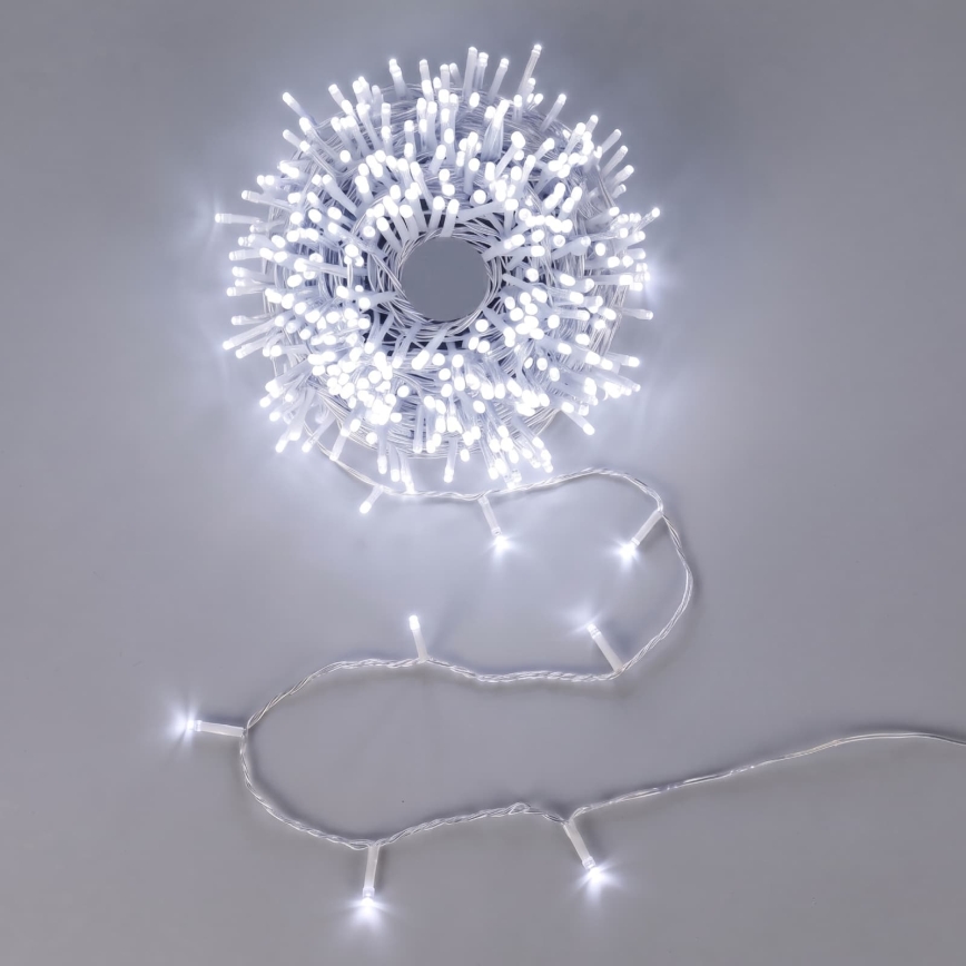 Aigostar - Catena luminosa natalizia LED da esterno 750xLED/8 funzioni 78m IP44 bianco freddo