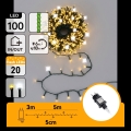 Aigostar - Catena luminosa natalizia LED da esterno 80xLED+20xLED 8m IP44 bianco caldo+freddo