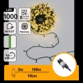 Aigostar - Catena luminosa natalizia LED per esterni 1000 LED/8 funzioni 103 m IP44 bianco caldo