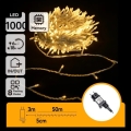 Aigostar - Catena luminosa natalizia LED per esterni 1000 LED/8 funzioni 50 m IP44 bianco caldo