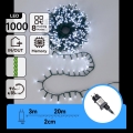 Aigostar - Catena luminosa natalizia LED per esterni 1000xLED/8 funzioni 23m IP44 bianco freddo
