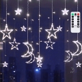 Aigostar - Catena luminosa natalizia LED per esterni 120 LED/6 W/230 V/8 funzioni 3 x 0,6 m IP44 bianco freddo + telecomando