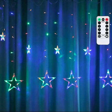Aigostar - Catena luminosa natalizia a LED per esterni 120 LED / 8 funzioni, 6 x 0,6 m, IP44, multicolore + telecomando