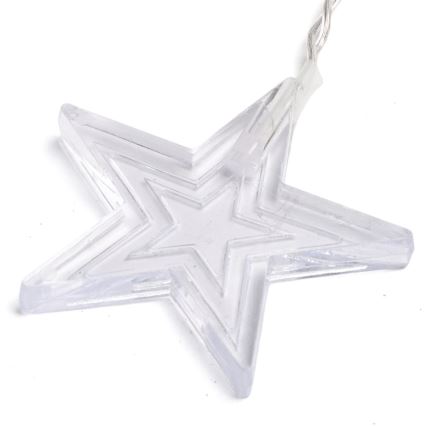 Aigostar - Catena luminosa natalizia LED da esterno 168xLED/8 funzioni 3x1,5m IP44 bianco caldo a forma di stelle