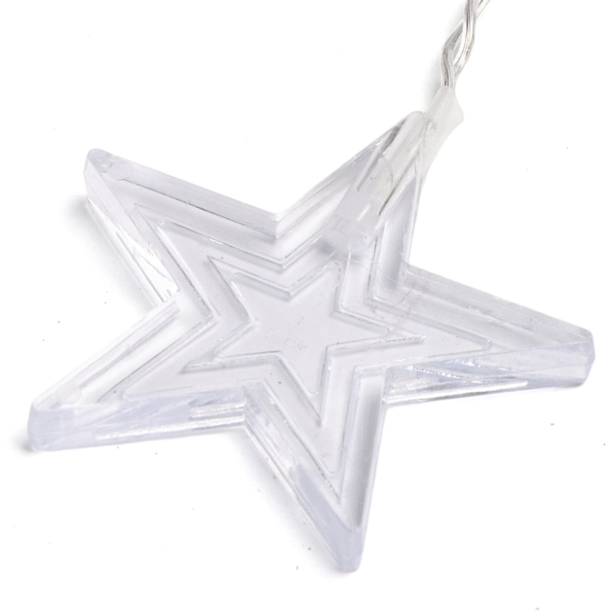 Aigostar - Catena luminosa natalizia LED da esterno 168xLED/8 funzioni 3x1,5m IP44 bianco caldo a forma di stelle