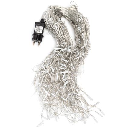 Aigostar - Catena luminosa natalizia LED per esterni 300xLED/8 funzioni 15x0,4 m IP44 bianco freddo