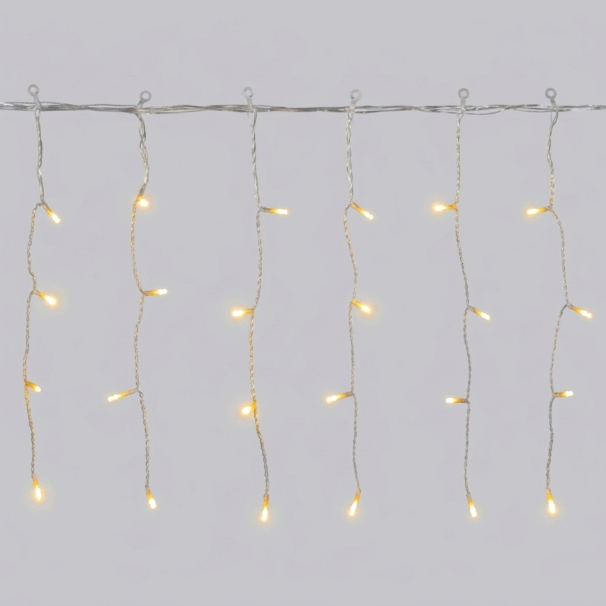 Aigostar - Catena luminosa natalizia LED per esterni 300 LED/8 funzioni 18x0,4m IP44 bianco caldo