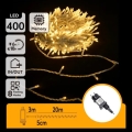 Aigostar - Catena luminosa natalizia LED per esterni 400xLED/8 funzioni 20m IP44 bianco caldo