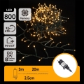 Aigostar - Catena luminosa natalizia LED per esterni 800 LED/8 funzioni 23m IP44 bianco caldo