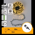 Aigostar - Catena luminosa natalizia per esterni con 1500 LED, 8 funzioni, 33 m, IP44, bianco caldo
