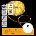 Aigostar - Catena luminosa natalizia solare LED 100xLED/8 funzioni 12m IP65 bianco caldo