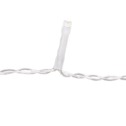Aigostar - Catena luminosa per esterni a LED 100 LED/8 funzioni 5x0,4m IP44 bianco caldo