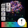 Aigostar - Catena luminosa solare a LED 100xLED/8 funzioni 12m IP65 multicolore 800 mAh