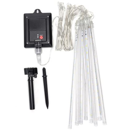 Aigostar - Catena solare a LED 192xLED/8m IP65 1200 mAh bianco freddo