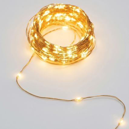 Aigostar - Catena luminosa solare a LED 200xLED/8 funzioni 22 m IP65 bianco caldo 800 mAh