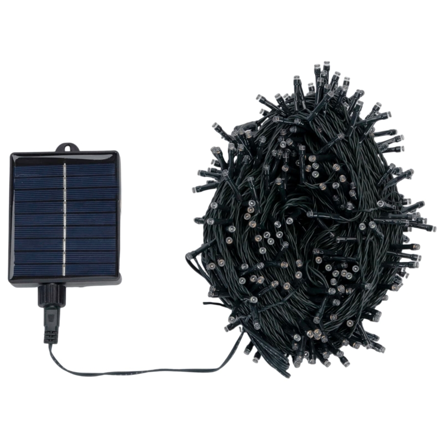 Aigostar - Catena luminosa solare a LED 500xLED/8 funzioni 52m IP65 bianco freddo 1200 mAh
