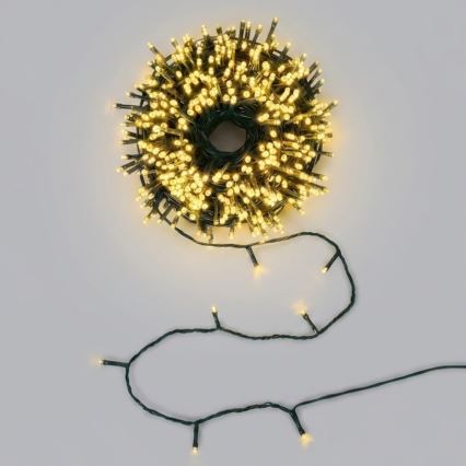 Aigostar - Catena luminosa solare a LED per Natale 200 LED/8 funzioni 22m IP65 bianco caldo 800mAh