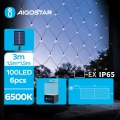 Aigostar - Catena luminosa solare LED per Natale 100xLED/8 funzioni 4,5x1,5m IP65 bianco freddo