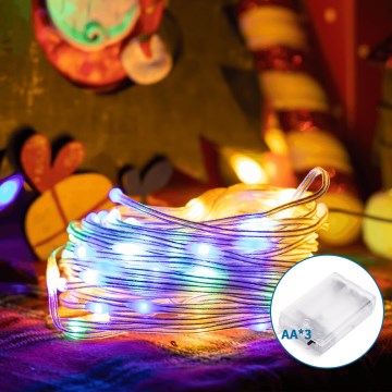 Aigostar - Catena natalizia LED 50xLED/3xAA 5,3m multicolore