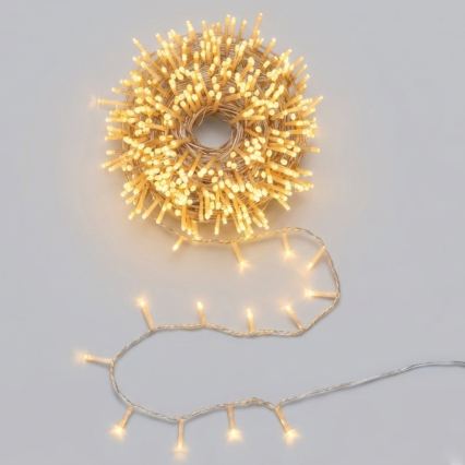 Aigostar - Catena natalizia LED da esterno 2000 LED/8 funzioni 103 m IP44 bianco caldo