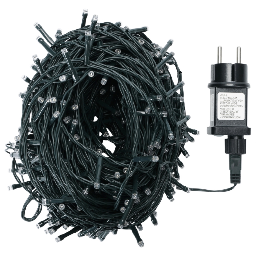 Aigostar - Catena luminosa natalizia LED per esterni 300 LED, 30 m, IP44, multicolore