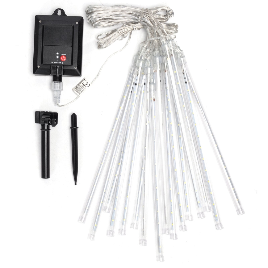 Aigostar - Catena natalizia solare a LED 384xLED/13m IP65 bianco caldo