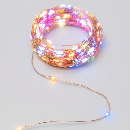 Aigostar - Catena solare a LED 200 LED/8 funzioni 22 m IP65 multicolore 800 mAh