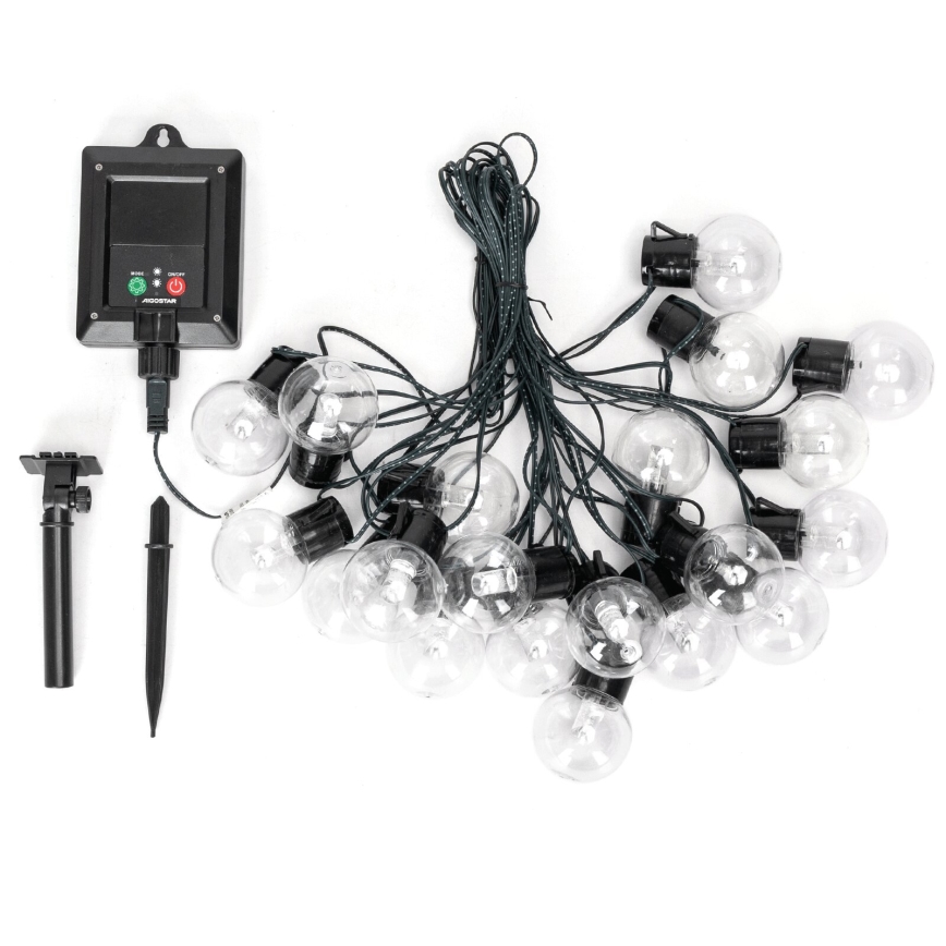 Aigostar - Catena solare a LED 20x LED/8 funzioni 11,5 m IP65 multicolore