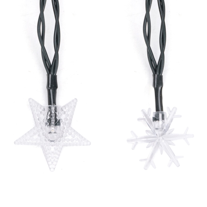 Aigostar - Catena luminosa solare a LED, 50 LED, 8 funzioni, 12 m, 800 mAh, IP65, bianco caldo