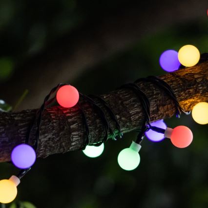 Aigostar - Catena decorativa solare a LED 50xLED/8 funzioni 12m IP65 800 mAh multicolore
