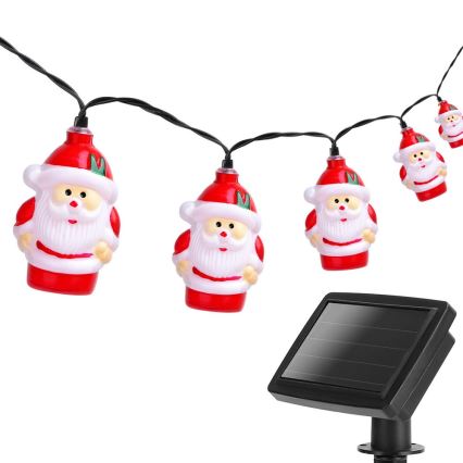 Aigostar - Catena solare natalizia a LED 10xLED/3,8 m IP44 bianco freddo 400 mAh