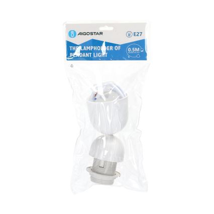 Aigostar - Cavo di alimentazione 1xE27/60W/250V bianco