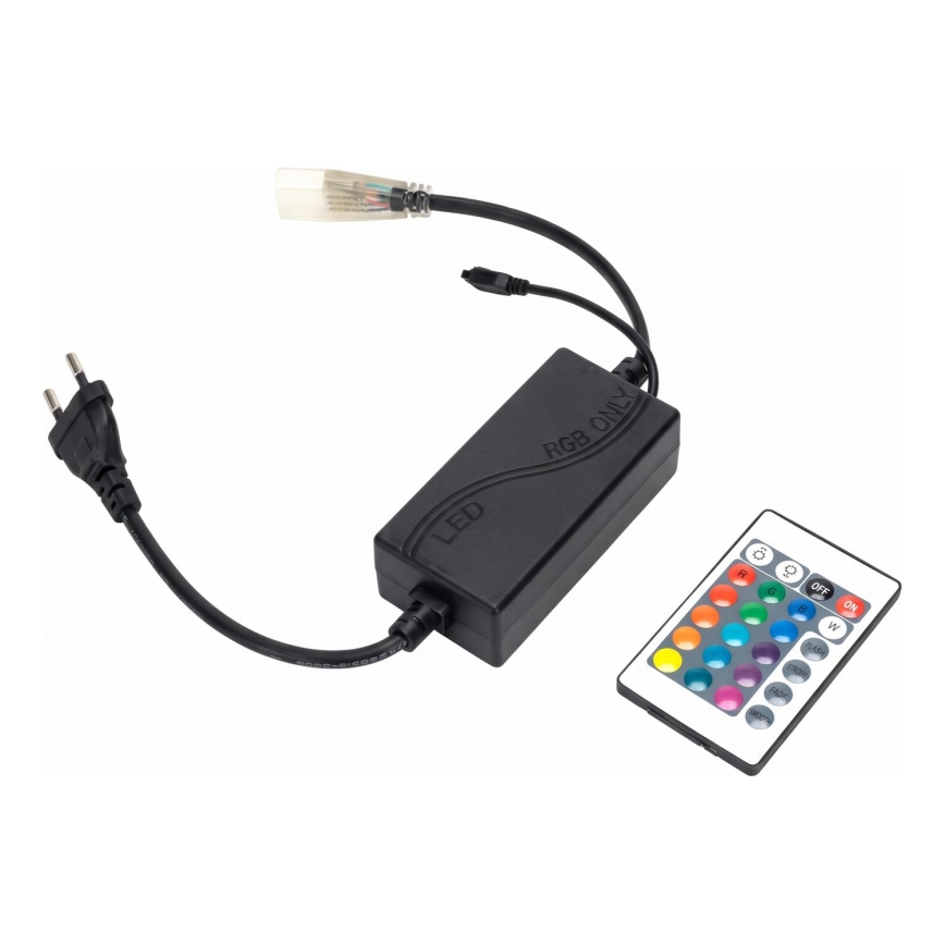 Aigostar - Cavo di alimentazione per striscia LED RGB 600W/230V con telecomando
