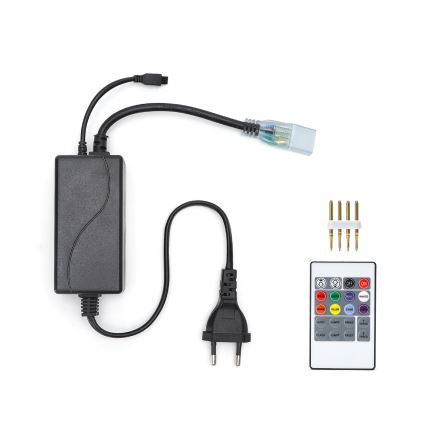 Aigostar - Cavo di alimentazione per striscia LED RGB 600W/230V con telecomando
