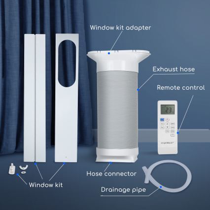 Aigostar - Climatizzatore portatile smart 1337W/230V 12000 BTU Wi-Fi bianco + telecomando