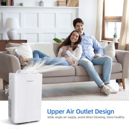 Aigostar - Climatizzatore portatile smart 1337W/230V 12000 BTU Wi-Fi bianco + telecomando