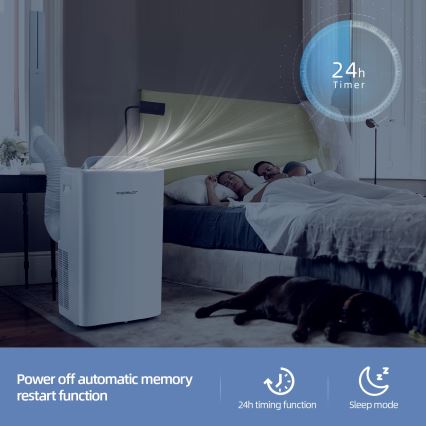 Aigostar - Climatizzatore portatile smart 1337W/230V 12000 BTU Wi-Fi bianco + telecomando