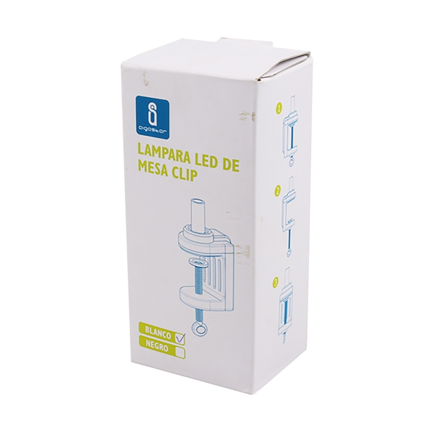 Aigostar - Clip per lampada da tavolo bianco