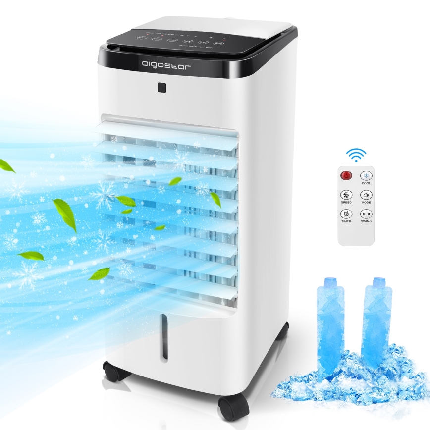 Aigostar - Condizionatore 60W/230V bianco/nero + telecomando