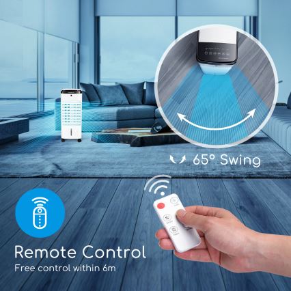 Aigostar - Condizionatore 60W/230V bianco/nero + telecomando