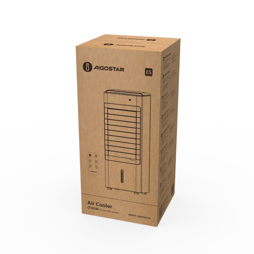Aigostar - Condizionatore 80W/230V bianco + telecomando
